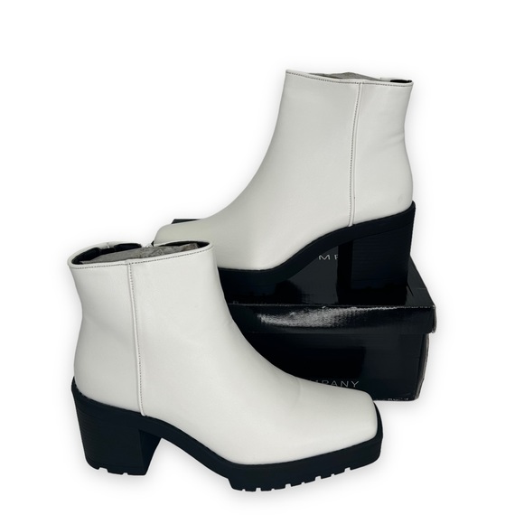 New York & Company Shoes - White Women's Ankle Boots with Block Heel